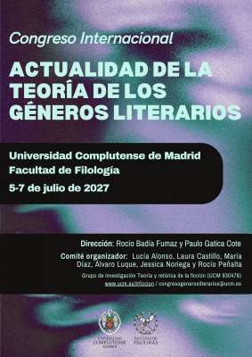 Convocatoria congreso internacional "Actualidad de la teoría de los géneros literarios"